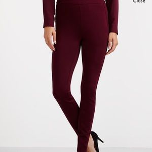 Plus Size Burgundy Leggings
